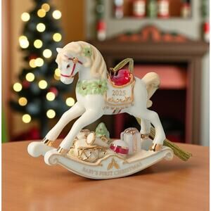 LENOX 2025 Vintage Rocking Horse Ornament "Baby's First Christmas"